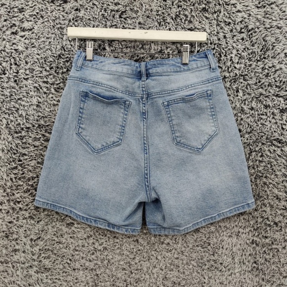 Sanrio Keroppi Women Kawaii Hello Kitty Cute Denim Shorts 9 Button Fly High Rise - Picture 6 of 15